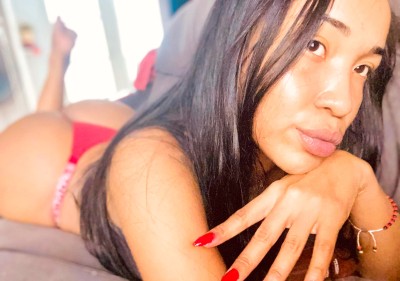 Bela mestiça de  tailandesa Rainha do Anal